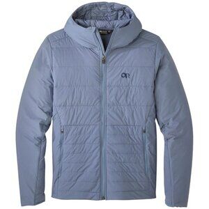 NWT $249 Outdoor Research Shadow Insulated Hoodie Jacket in Nimbus Gray/Blue 2XL